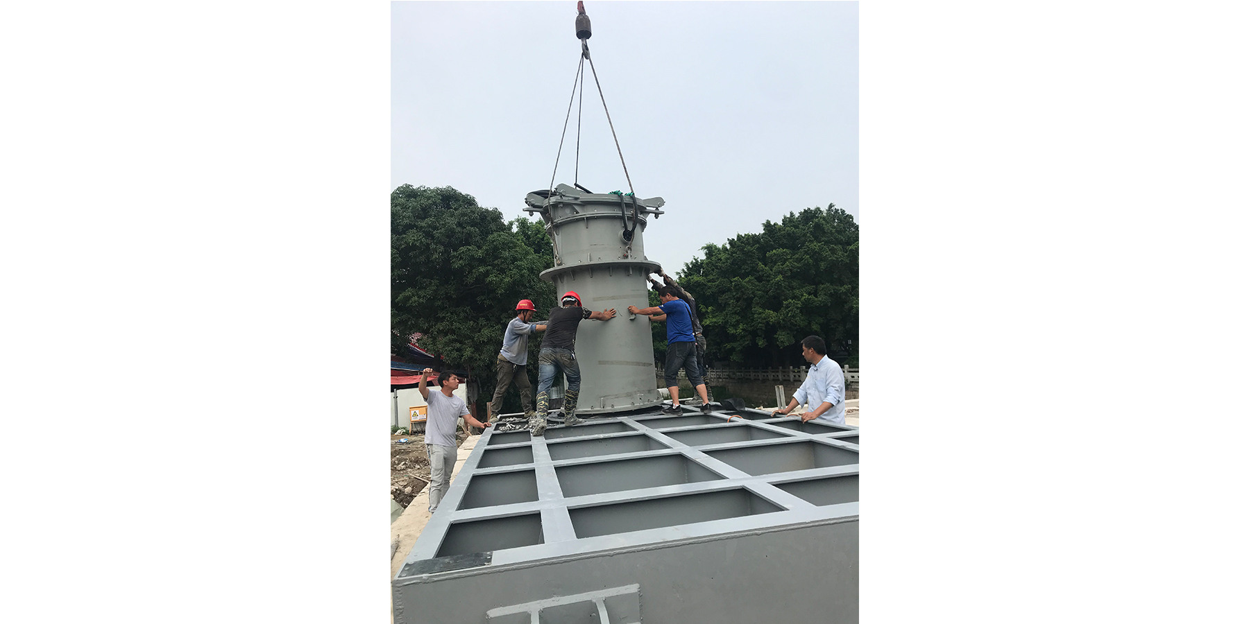 福州市晋安湖补水一体化泵闸-吊装