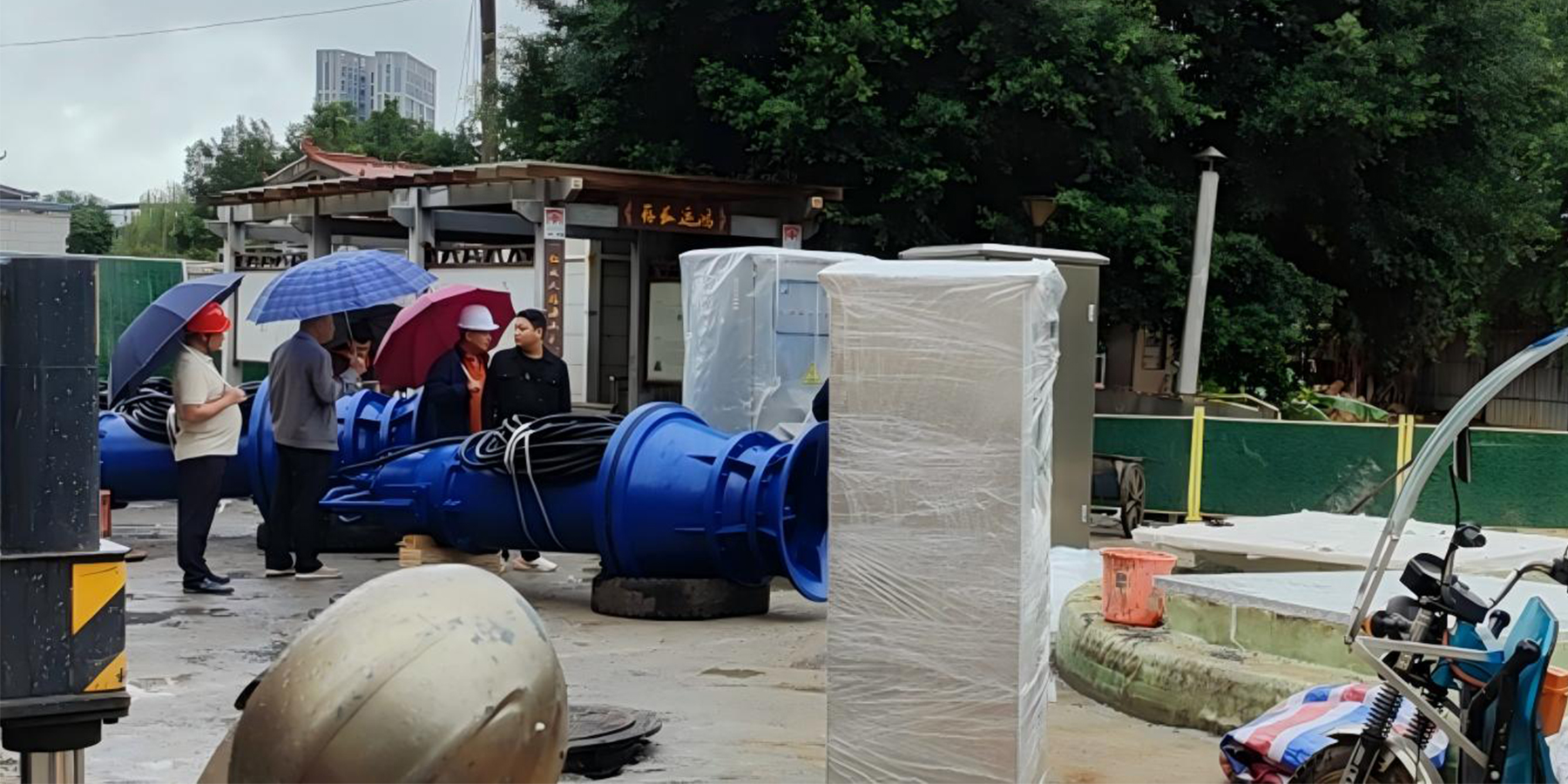 闽侯县新峰溪排涝泵站-水泵到货验收