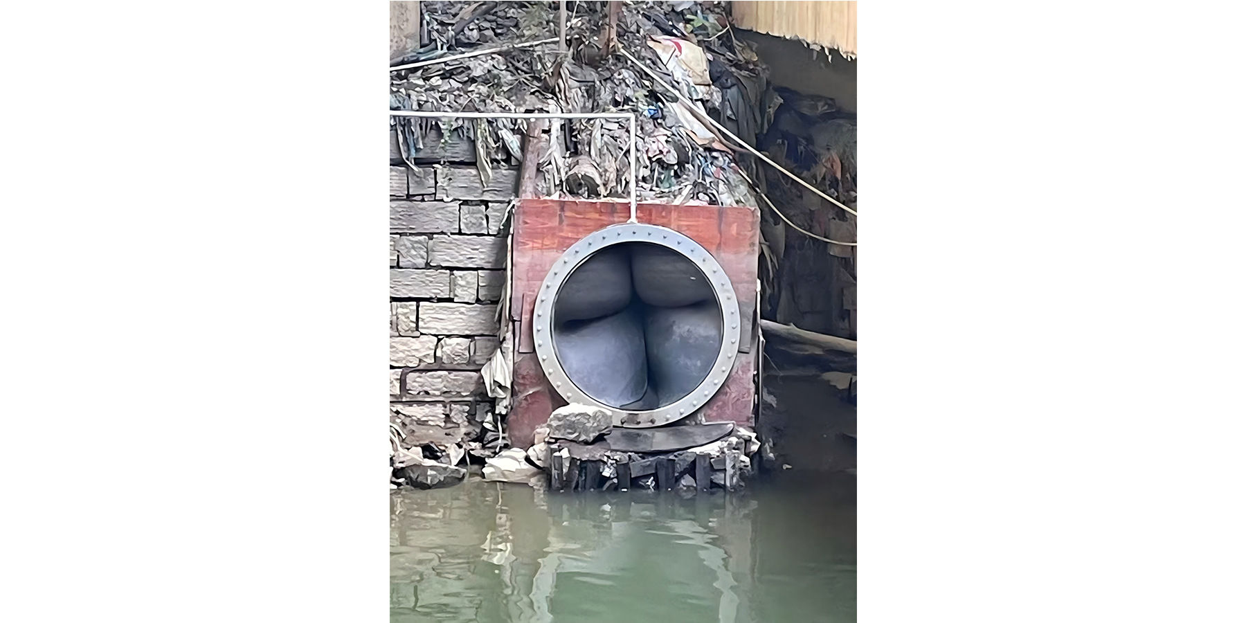 福州市建新排口柔性截流装置-闭水测试